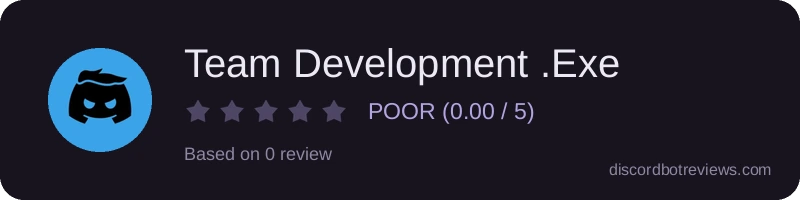 Rating widget preview for Team Development .Exe