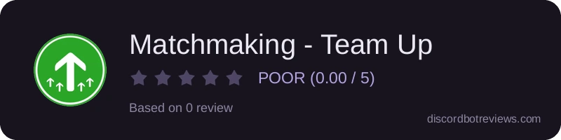 Rating widget preview for Matchmaking - Team Up