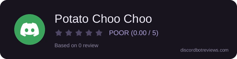 Rating widget preview for Potato Choo Choo