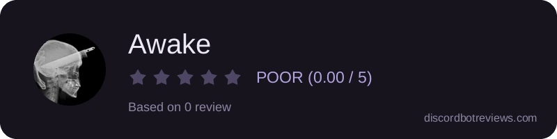 Rating widget preview for Awake
