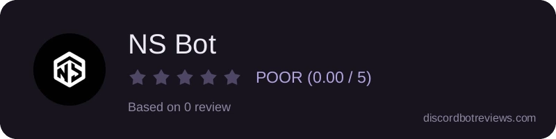 Rating widget preview for NS Bot