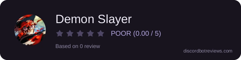 Rating banner for Demon Slayer
