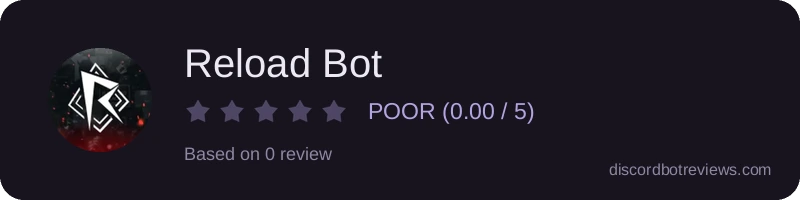 Rating widget preview for Reload Bot