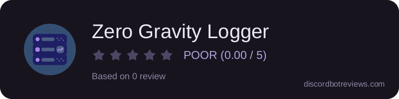 Rating widget preview for Zero Gravity Logger