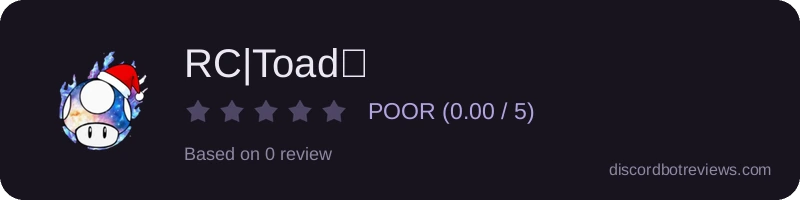 Rating widget preview for RC|Toad🍄