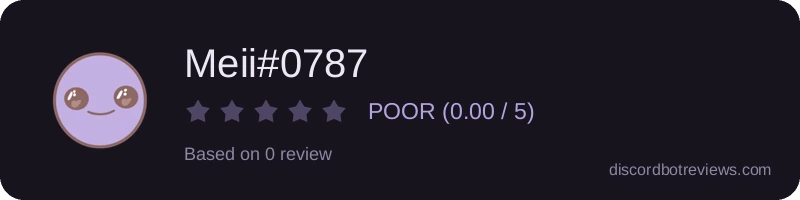 Rating widget preview for Meii#0787