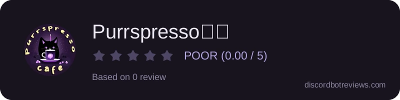 Rating widget preview for Purrspresso🍵🐾