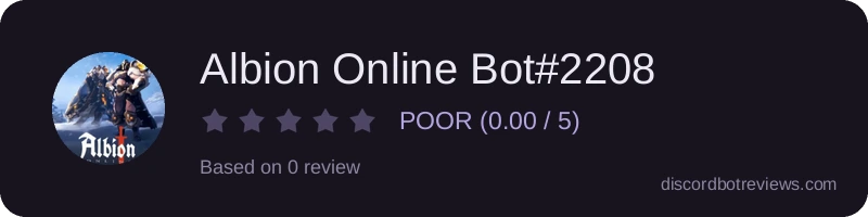 Rating widget preview for Albion Online Bot#2208