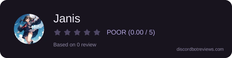 Rating widget preview for Janis