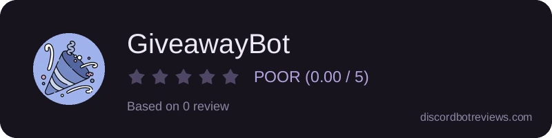 Rating widget preview for GiveawayBot