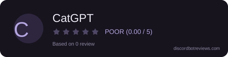 Rating widget preview for CatGPT
