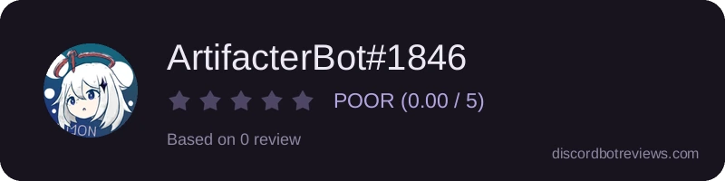 Rating widget preview for ArtifacterBot#1846