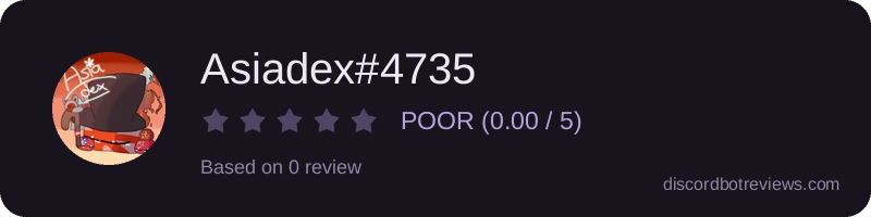 Rating widget preview for Asiadex#4735