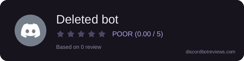 Rating banner for Deleted bot