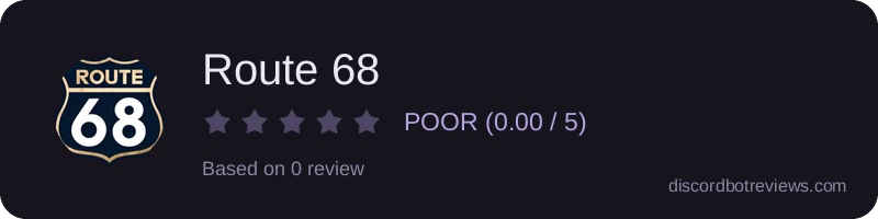 Rating widget preview for Route 68