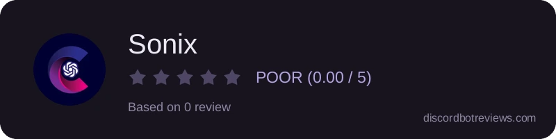 Rating banner for Sonix
