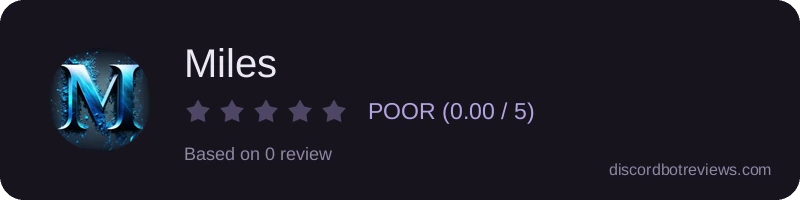 Rating widget preview for Miles