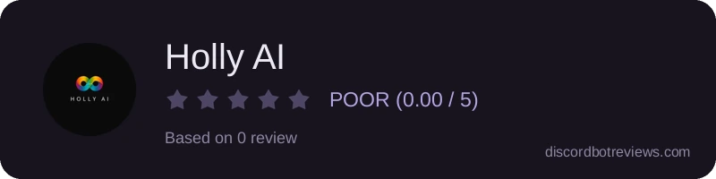 Rating widget preview for Holly AI