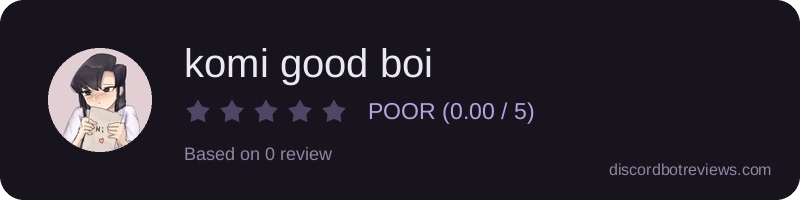 Rating widget preview for komi good boi