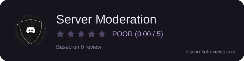 Rating widget preview for Server Moderation