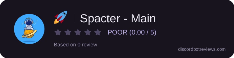 Rating widget preview for 🚀︱Spacter - Main