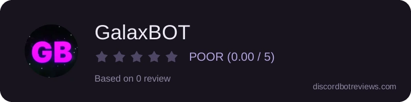 Rating widget preview for GalaxBOT