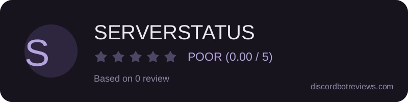 Rating widget preview for SERVERSTATUS