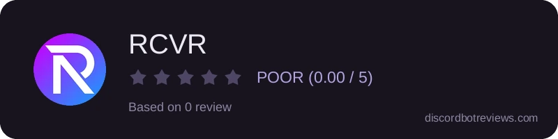 Rating widget preview for RCVR