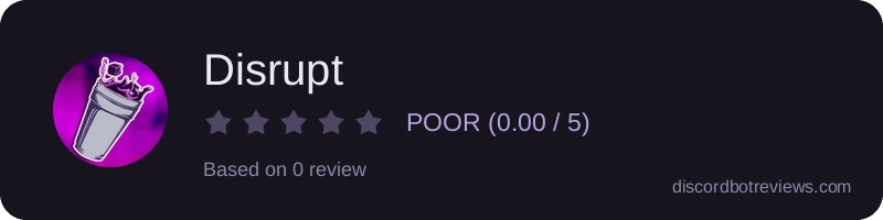 Rating widget preview for Disrupt
