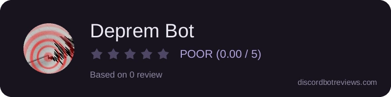 Rating widget preview for Deprem Bot