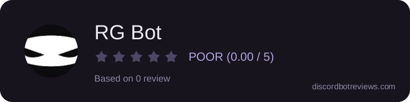 Rating widget preview for RG Bot