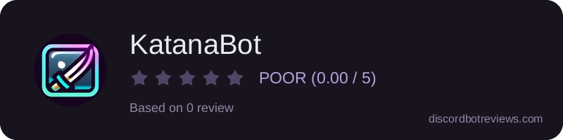 Rating widget preview for KatanaBot