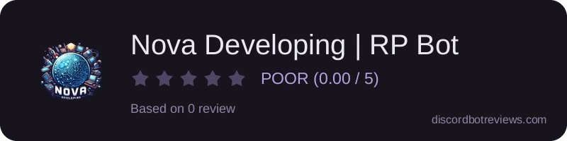 Rating widget preview for Nova Developing | RP Bot