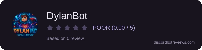 Rating widget preview for DylanBot