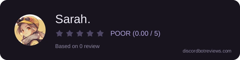 Rating widget preview for Sarah.