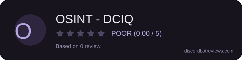 Rating widget preview for OSINT - DCIQ