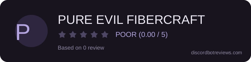 Rating banner for PURE EVIL FIBERCRAFT
