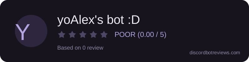 Rating widget preview for yoAlex's bot :D