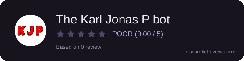 Rating widget preview for The Karl Jonas P bot