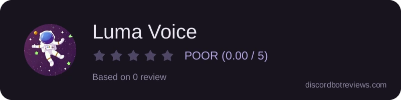 Rating widget preview for Luma Voice