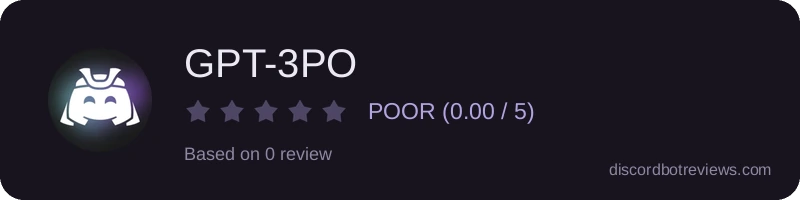 Rating widget preview for GPT-3PO