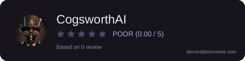 Rating widget preview for CogsworthAI