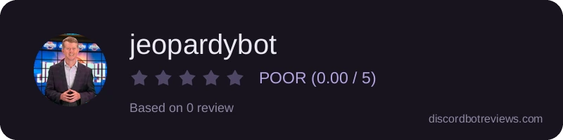 Rating widget preview for jeopardybot