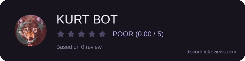 Rating widget preview for KURT BOT