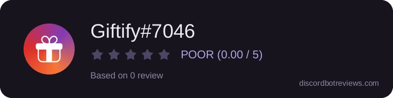 Rating widget preview for Giftify#7046
