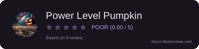 Rating widget preview for Power Level Pumpkin
