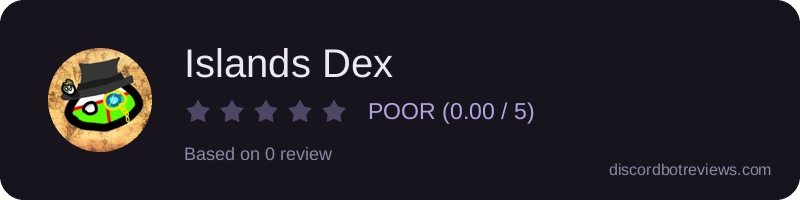 Rating widget preview for Islands Dex