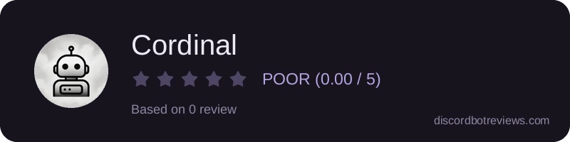 Rating widget preview for Cordinal