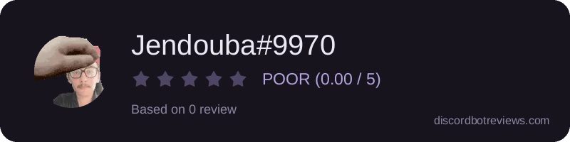 Rating widget preview for Jendouba#9970