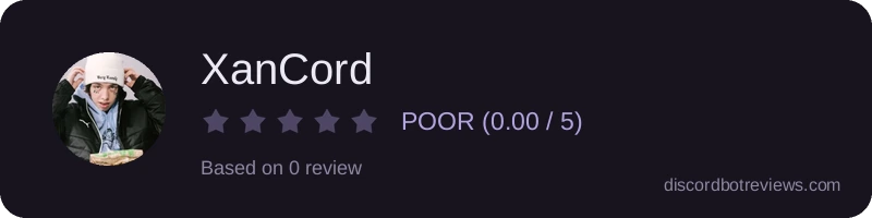 Rating widget preview for XanCord